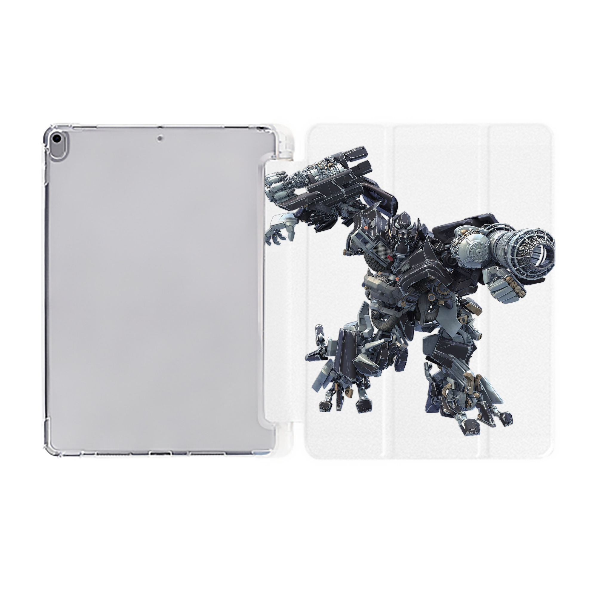 （画像用） Transformers トランスフォーマー IPad ケース ペン収納付き 三つ折りスタンド PUレザー×シリコン 対応機種9.5/10.5/10.9インチ